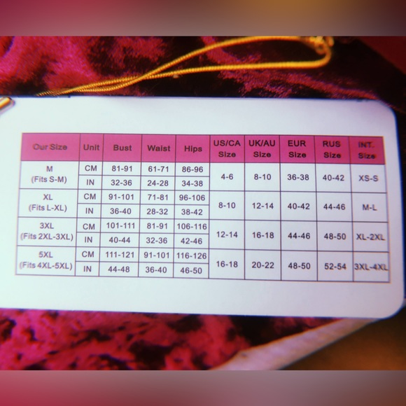 NWT Maroon Lace Lingerie with garter straps - Size Medium - Picture 5 of 16